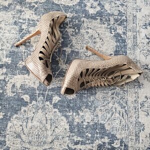 Dior Beige Textured Heels